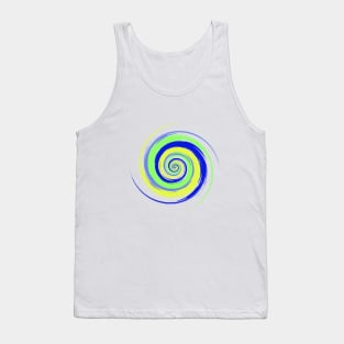 Colorful swirl - blue and green Tank Top